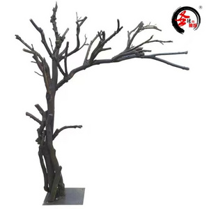 artificial fiberglass dry tree FRP entrance landscape coffee shop garden interior decoration  dry landscape