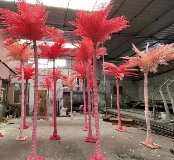 Customize pink indoor  plant artificial coconut palm trees