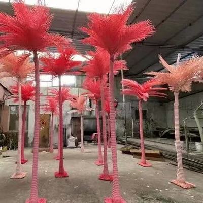 Customize pink indoor  plant artificial coconut palm trees