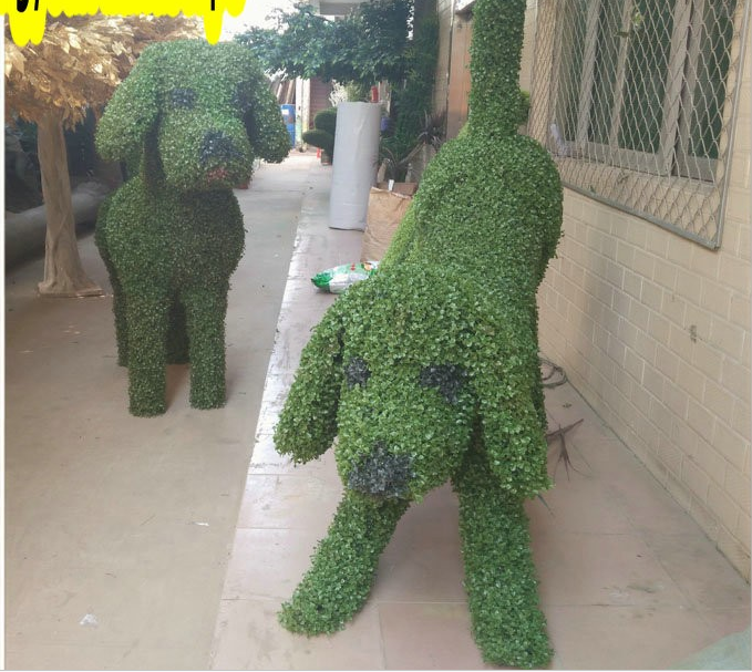 high quality cheap plastic artificial topiary animal, animal topiary wire frame