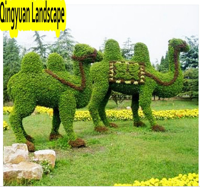 high quality cheap plastic artificial topiary animal, animal topiary wire frame