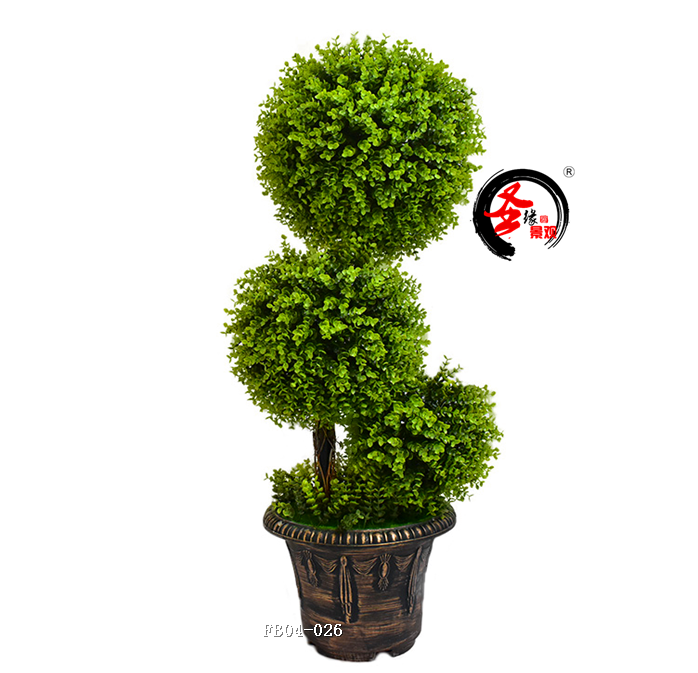 UV Artificial grass ball green ivy boxwood preserved boxwood topiary ball