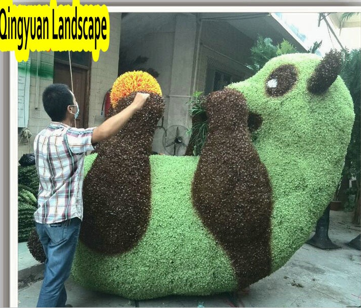 high quality cheap plastic artificial topiary animal, animal topiary wire frame