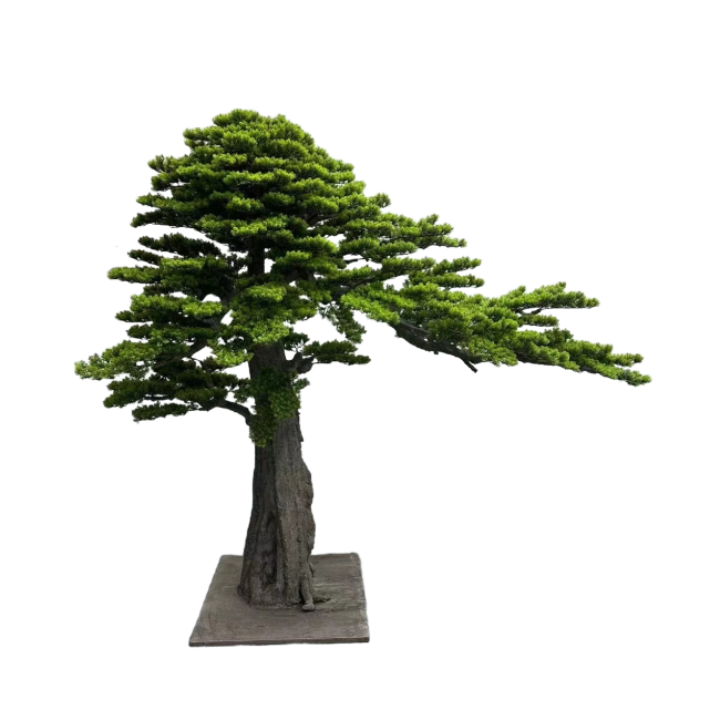 artificial fiberglasspine tree FRP entrance landscape plastic green plant interior decoration  dry landscape