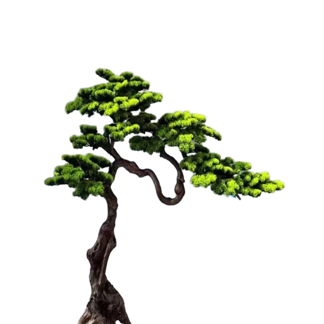 artificial pine tree FRP entrance landscape plastic green plant interior decoration fiberglass dry landscape