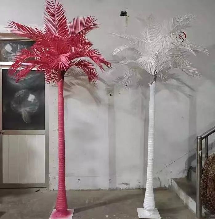 Customize pink indoor  plant artificial coconut palm trees