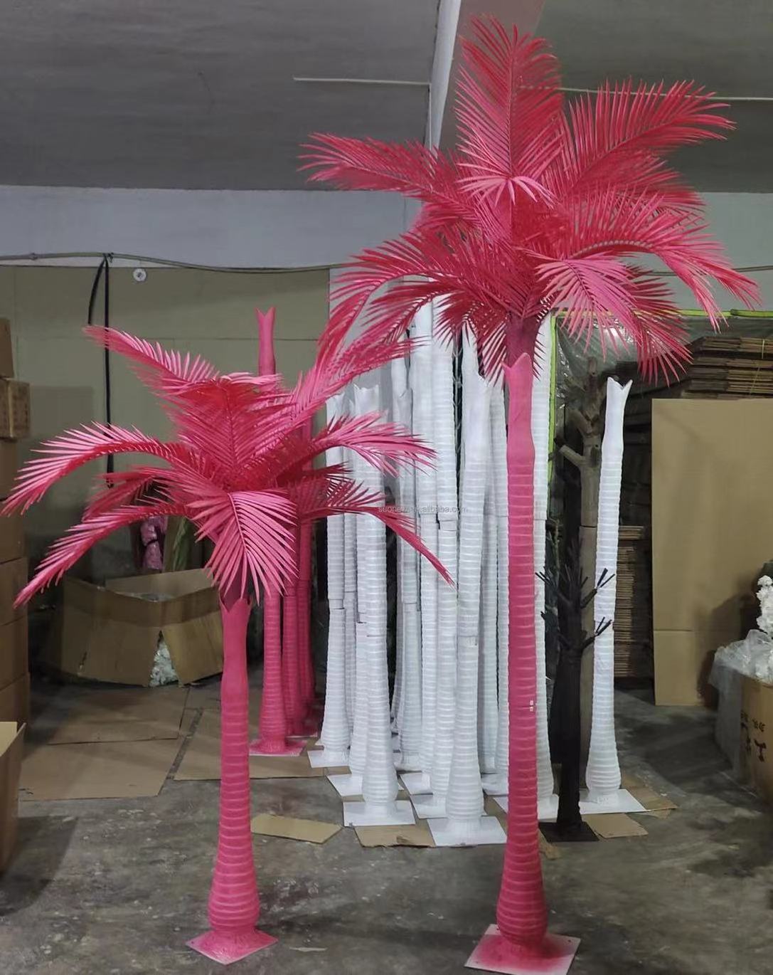 Customize pink indoor  plant artificial coconut palm trees