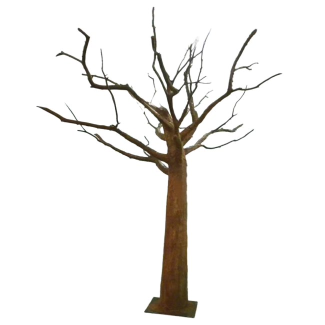 artificial fiberglass dry tree FRP entrance landscape coffee shop garden interior decoration  dry landscape