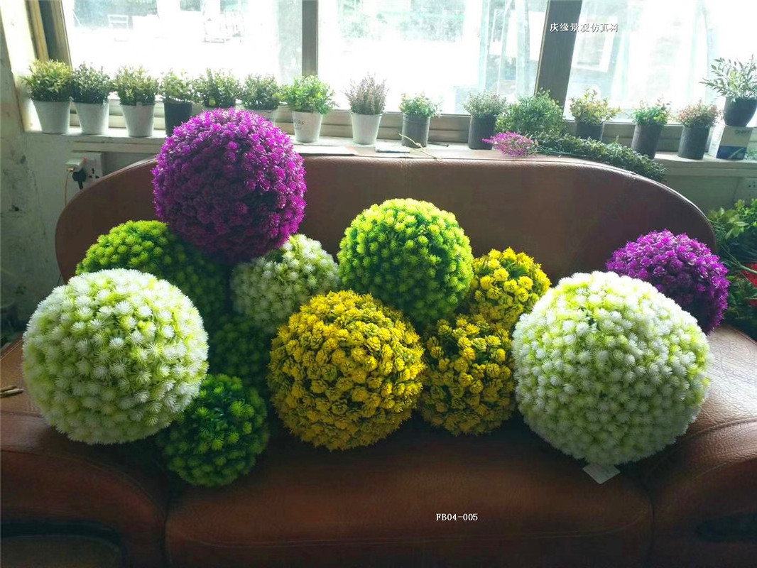 UV Artificial grass ball green ivy boxwood preserved boxwood topiary ball