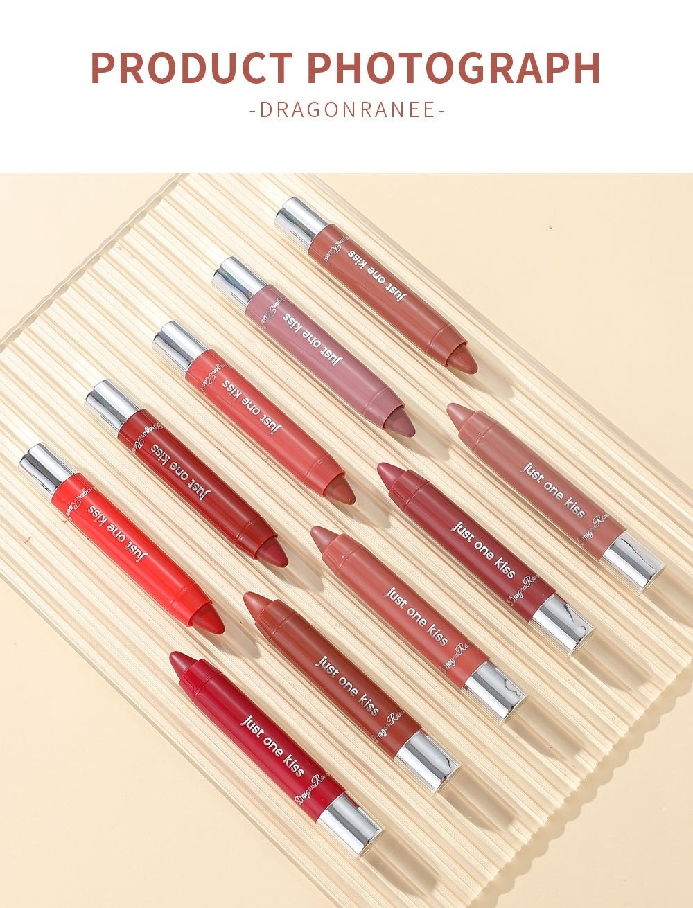 Private Label Matte Crayon Lipstick Waterproof Long Lasting Red Lipstick makeup pen with different shades of lipstick Lip Crayon