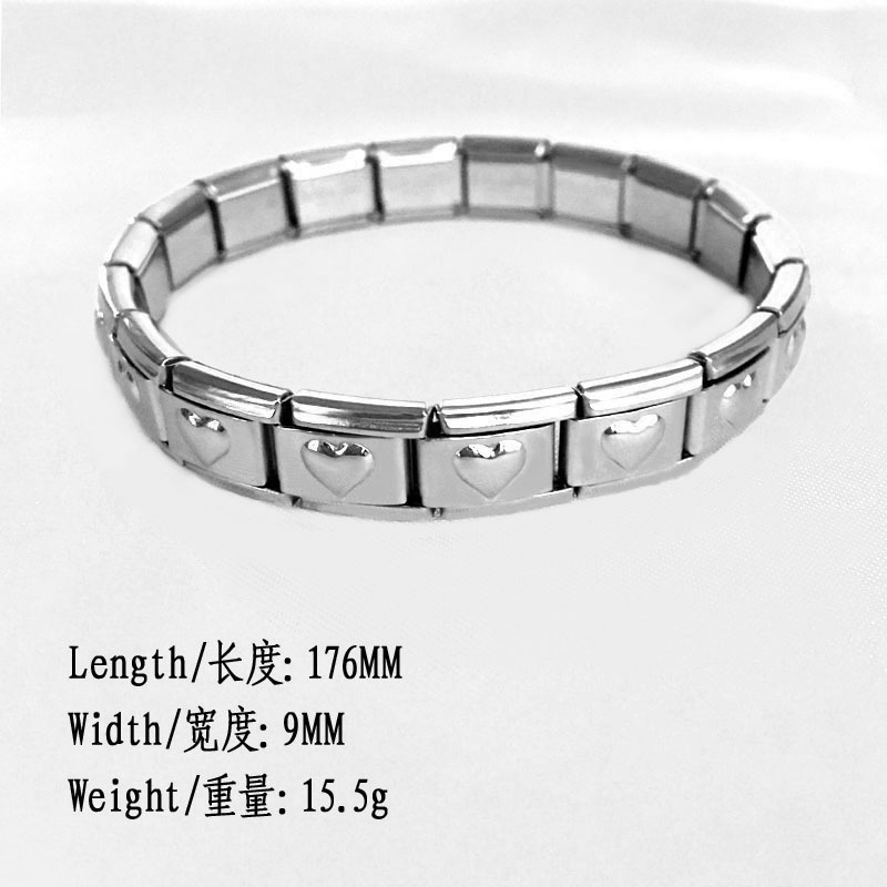 DIY Heart Star Italian Charms Factory Wholesale Stainless Steel Bracelets Of Italian Charms For Women Men