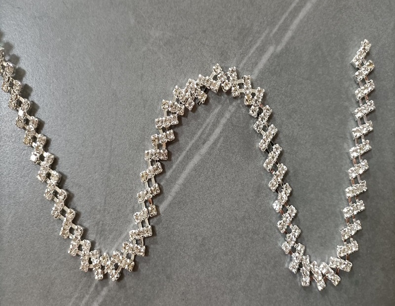 Rhinestone Decorative Chain Rhinestone Strip Crystal Rhinestone String for Apparel, Shoes Accessories