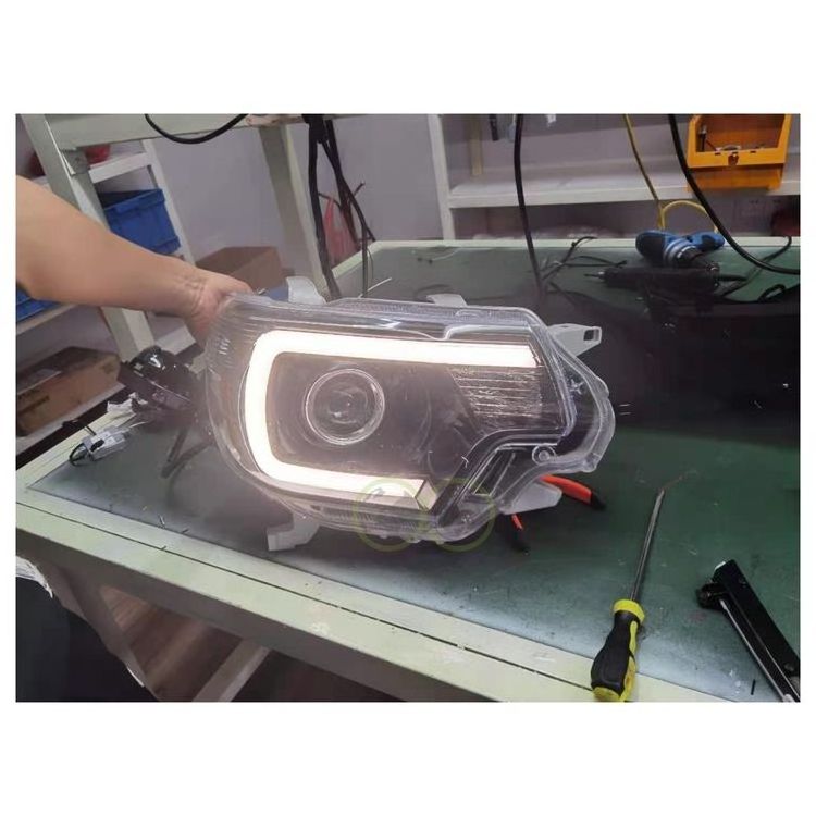 GLOBAL PANDA High Quality 2011 Tacoma Modified Halogen/LED Head Lamp Headlight for Toyota 2012-2015 USA