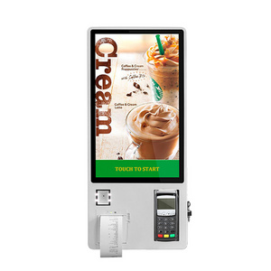 24 inch wall mount interactive touch screen kiosk smart restaurant vending machine with payment function