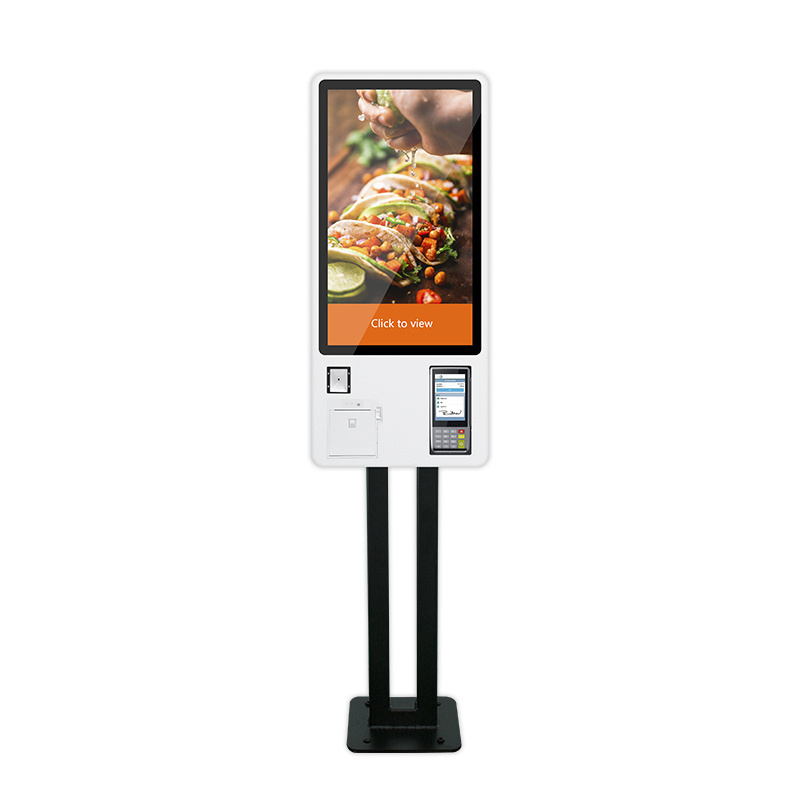 Fast Food 24 inch Interactive ordering self service POS system payment kiosk machine