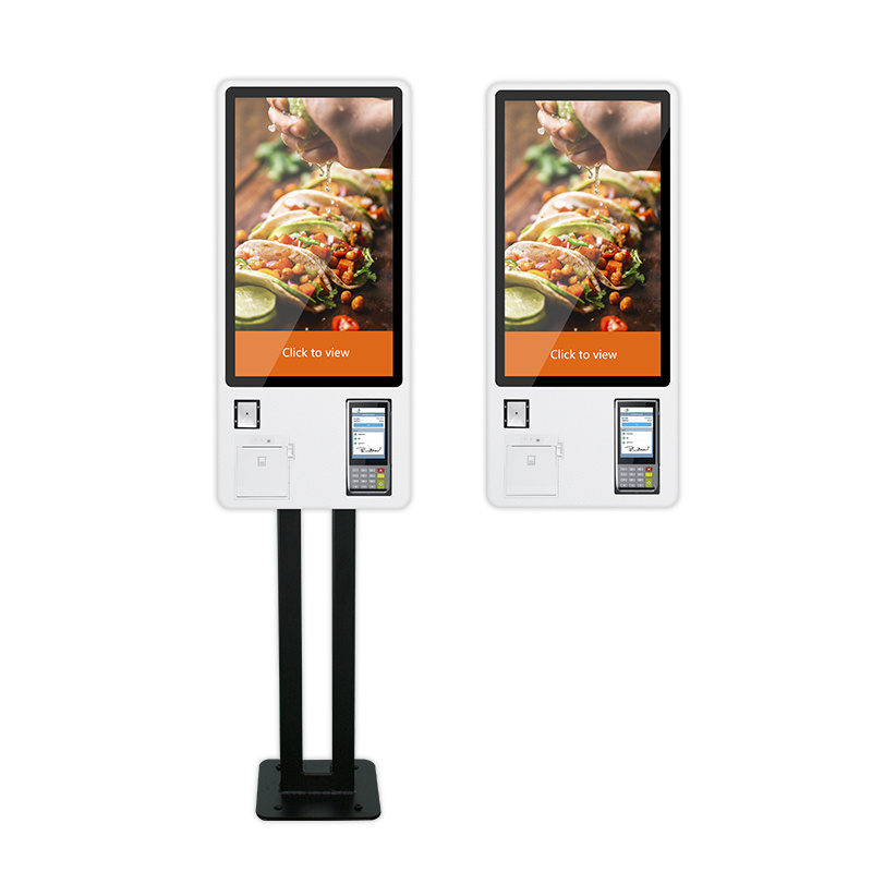 Fast Food 24 inch Interactive ordering self service POS system payment kiosk machine