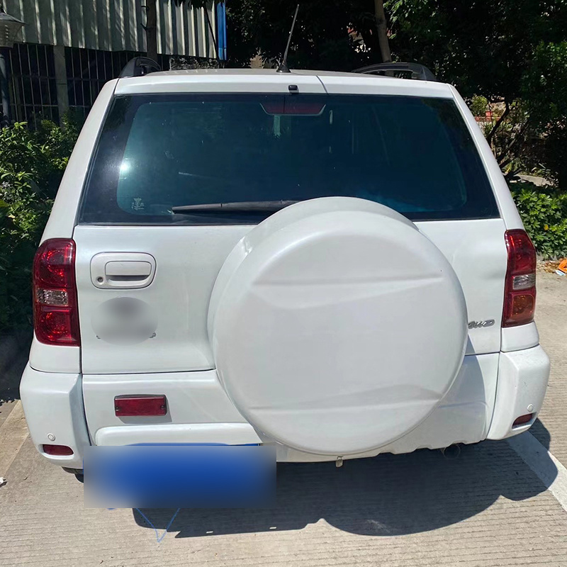 TS-FJ-012Factory direct sales silver high-end stainless steel with lock spare tire cover for 02 RAV4 spare tire cover