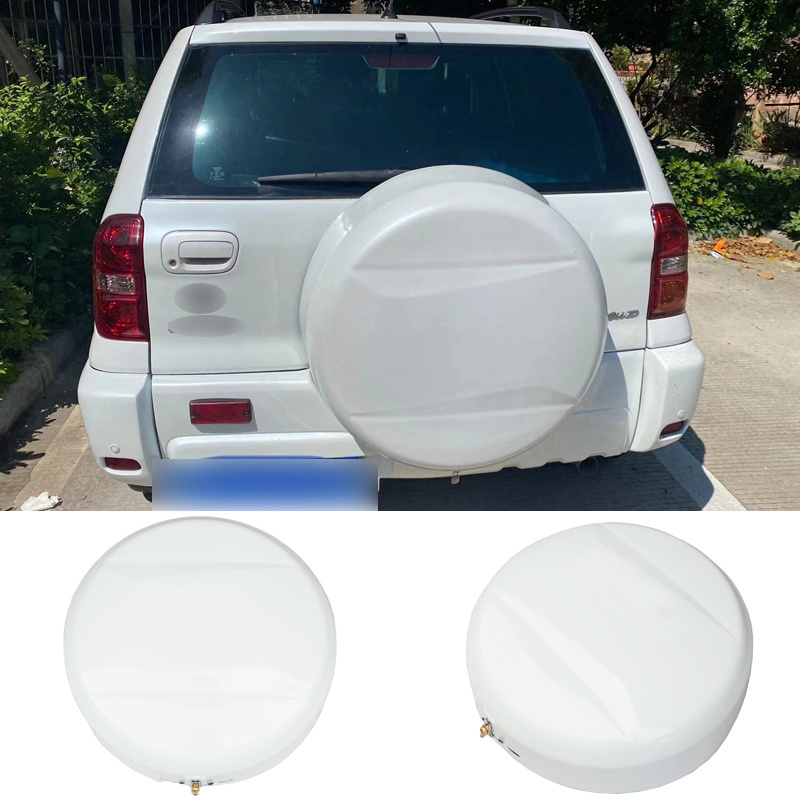 TS-FJ-012Factory direct sales silver high-end stainless steel with lock spare tire cover for 02 RAV4 spare tire cover