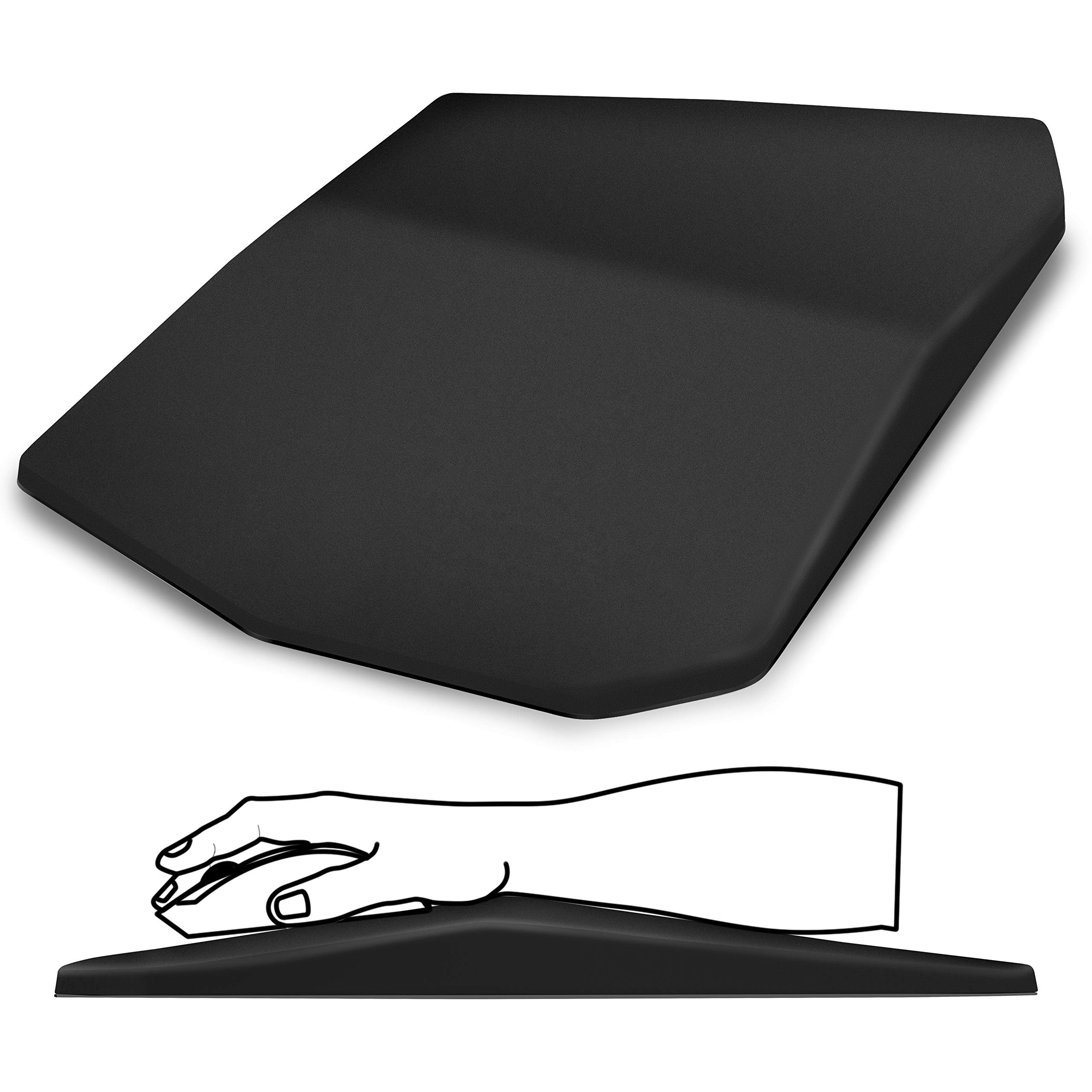 Ergonomic Thick Mouse Pad with Wrist Rest Support to Relief Carpal Tunnel Pain, Entire Memory Foam with Non-Slip PU Gel Base