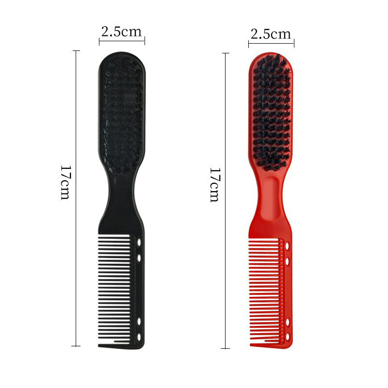 Double-sided Nylon Hair Brush And Comb For Hair Styling Neck Duster Brush salon Hairdressing Hair Cutting Comb Brush For Men