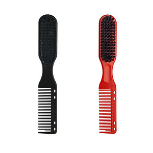 Double-sided Nylon Hair Brush And Comb For Hair Styling Neck Duster Brush salon Hairdressing Hair Cutting Comb Brush For Men