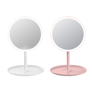 Portable LED Light Makeup Mirror 2X Magnifying LED Cosmetic Mirror Electric Pocket Vanity Mirror with Lights