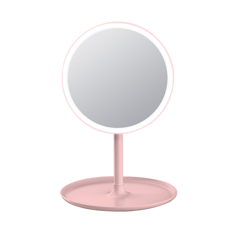 Portable LED Light Makeup Mirror 2X Magnifying LED Cosmetic Mirror Electric Pocket Vanity Mirror with Lights