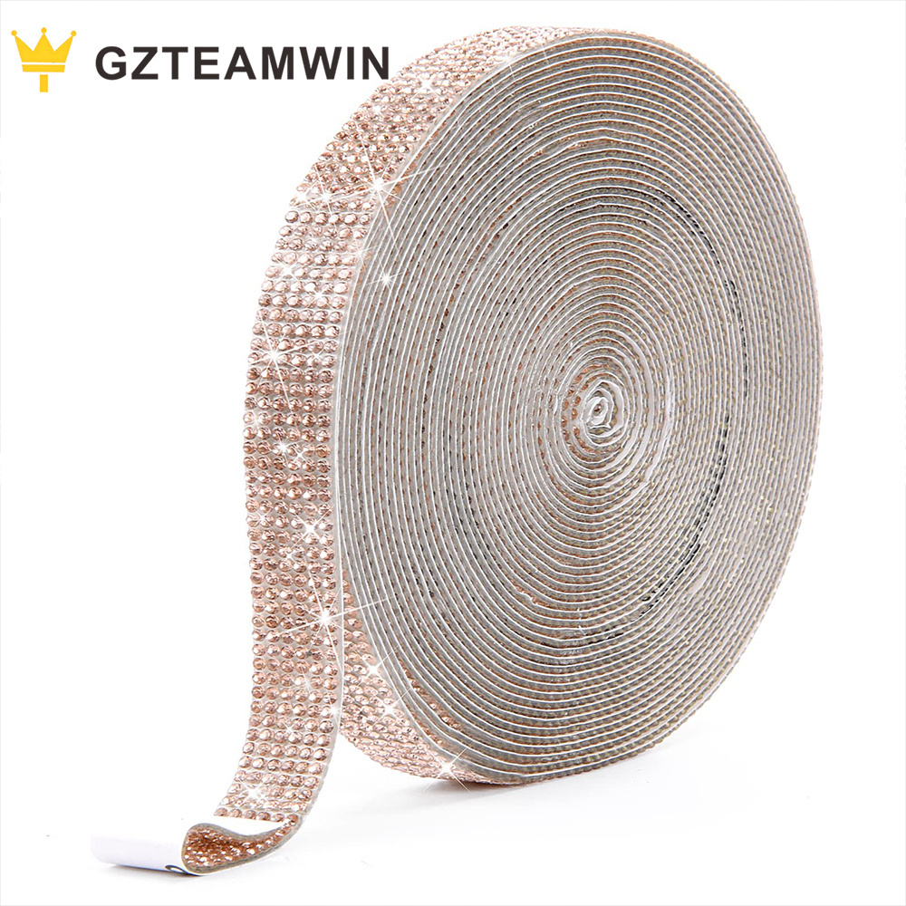 Clothes Accessories Crystals Supplier Self Adhesive Ribbon Bag Craft Decor Flatback Belt Rhinestone Sew On