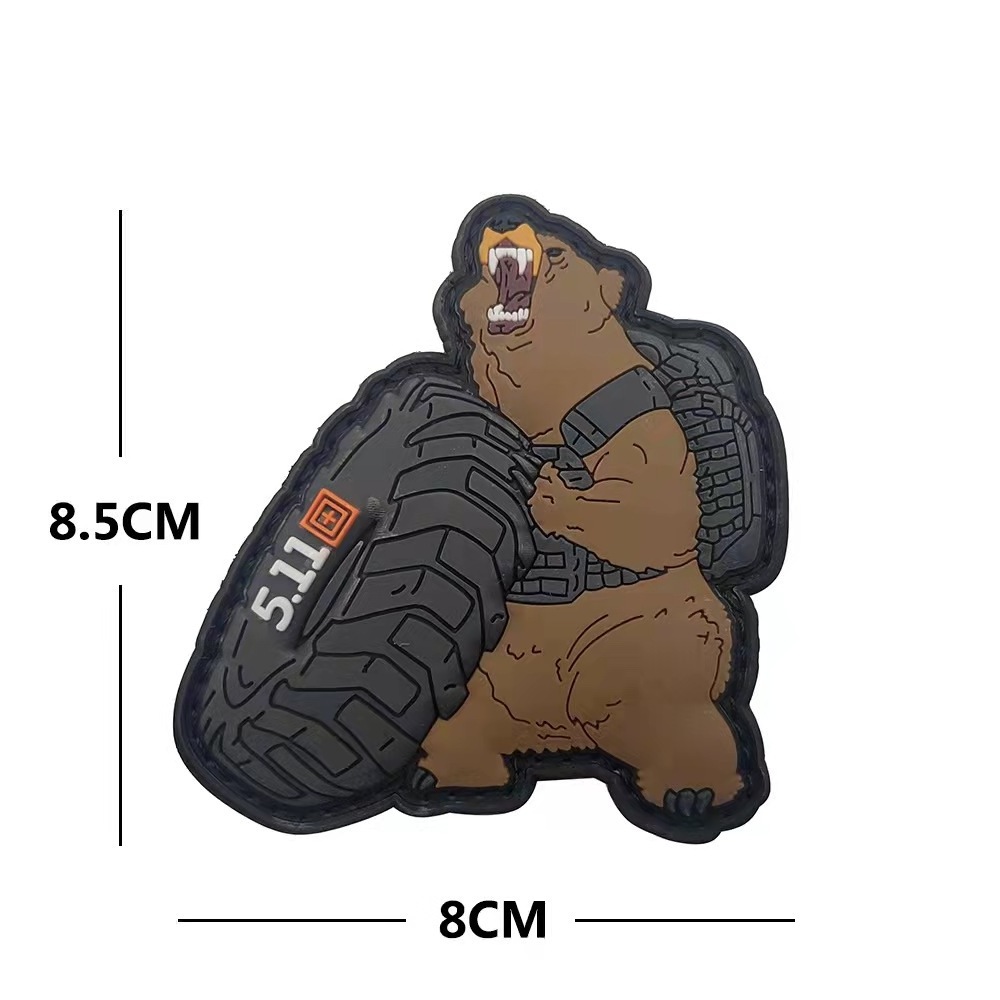 High Quality PVC Tactical Patches Logo 3d Applique DIY Stickers Garment Silicone Patch