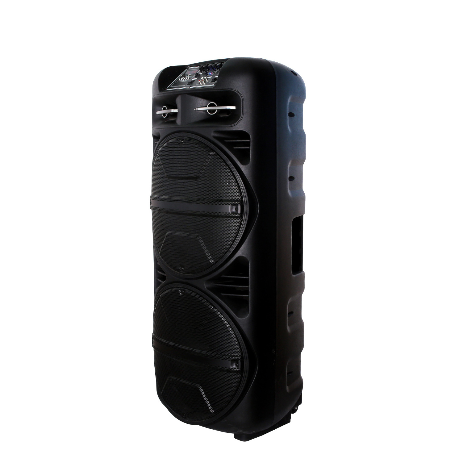 2022 Temeisheng Double 15 inch Subwoofer speaker Professional Trolley Big Power Sound System Karaoke  Wireless Speaker