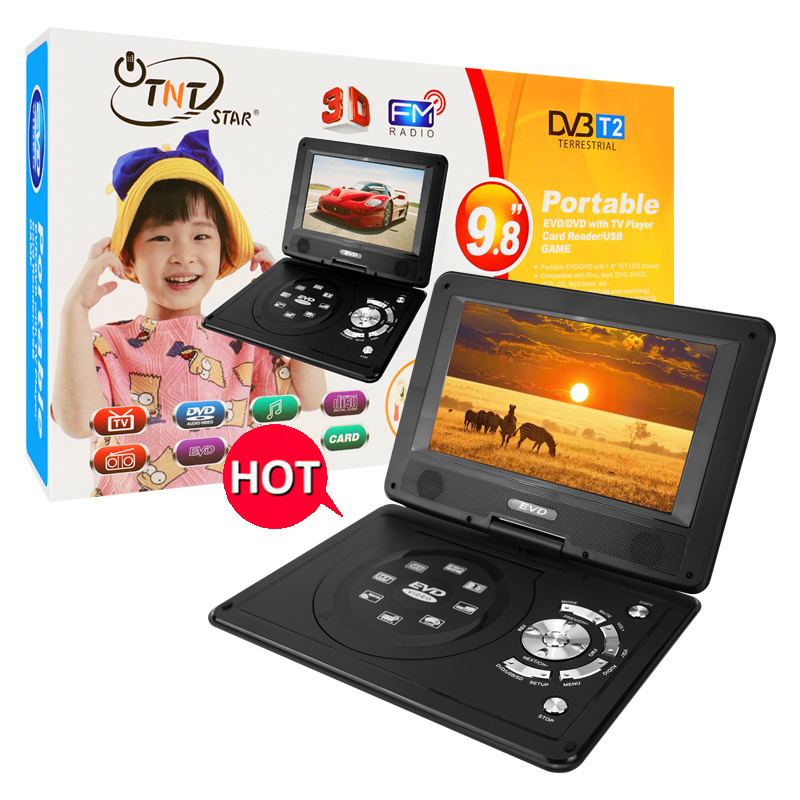 TNTSTAR TNT-980 New kids portable dvd player sadece-evd kullanilan lazer-epilasyon 14.1 inch  portable dvd player