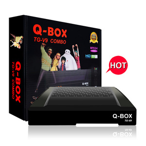 Q-BOX TG-V9 New Sstrong satellite receiver matrix dvb t2 set top box dvb-s2T2 usb AV high definition backup function