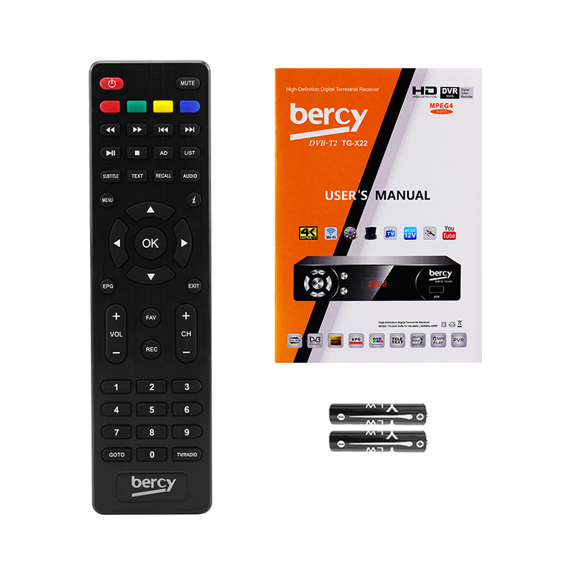 BERCY TG-X22 New wireless smart card decoder satellite  meter dvb-s2 cctv 8mp world tv receiver Satellite Receiver Usb Dvb