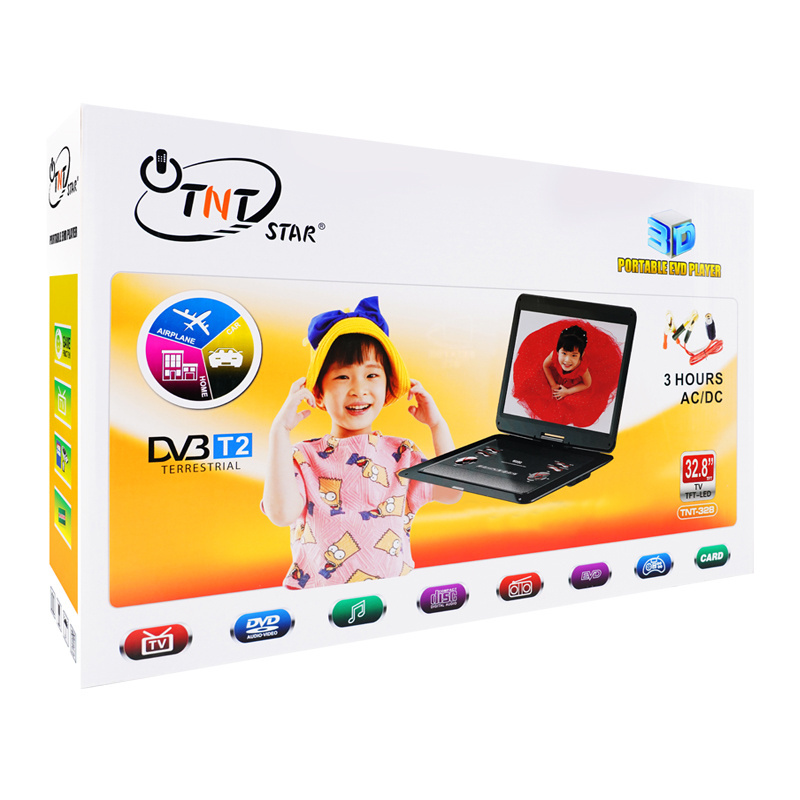 TNTSTAR TNT-328 New evd portable dvd game lecteur dvd portable dvd player with game handel