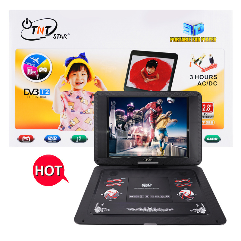 TNTSTAR TNT-328 New evd portable dvd game lecteur dvd portable dvd player with game handel