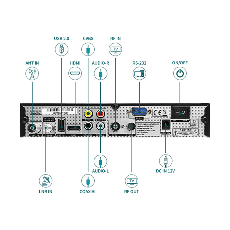 Q-BOX CONCORDE New digital satellite tv receiver dvb-s2 tuner rf android installation lanteni kanak de la vido decoder