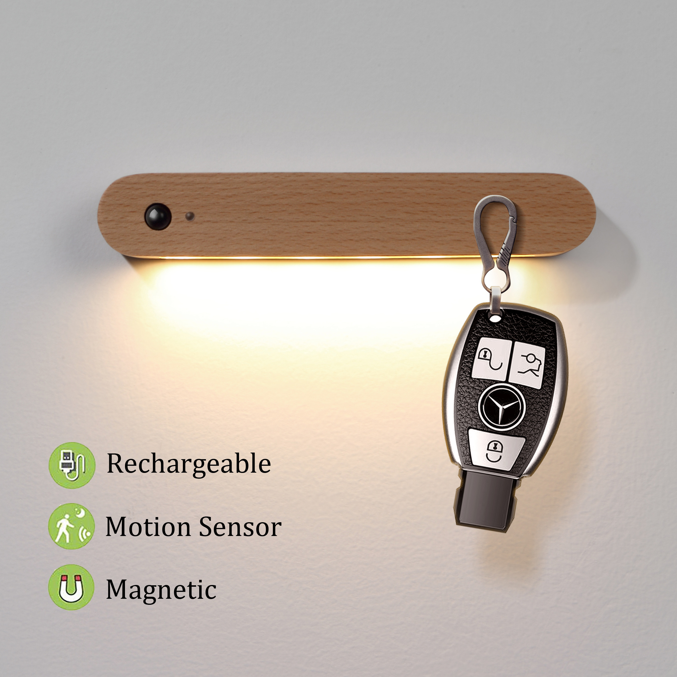 Hot Sale LED Rechargeable Night Lamp Portable Sensor Light for Living Room