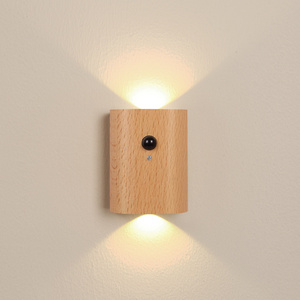 Indoor Up And Down Rechargeable Fancy Modern Motion Sensor Lamp Sconce for Living Room