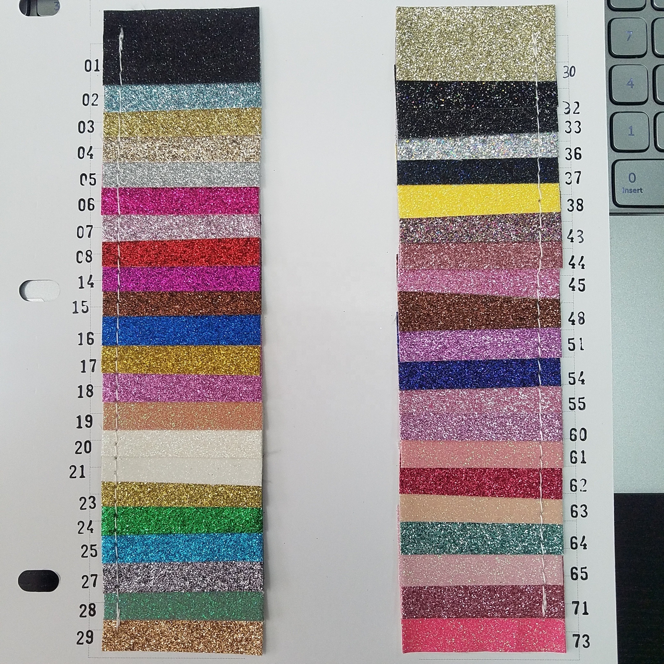 glitter leatherette of pu leather fabric for shoes decoration craft shiny