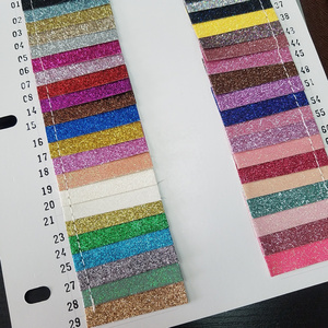 glitter leatherette of pu leather fabric for shoes decoration craft shiny