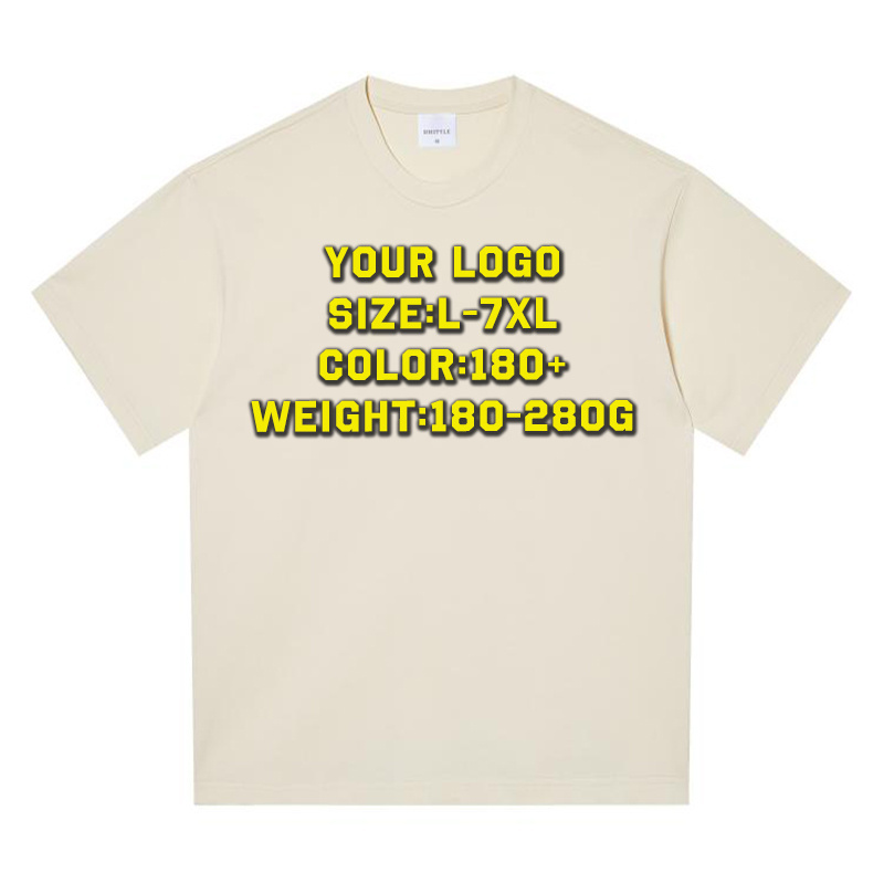 OEM Customize oversized tee unisex Plus size big and tall clothing men hip hop Street wear  tshirts wholesale