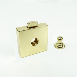 Handbag Hardware Accessories Purse Closure Clasp Metal Press Purse Lock Gold Bag Push Lock