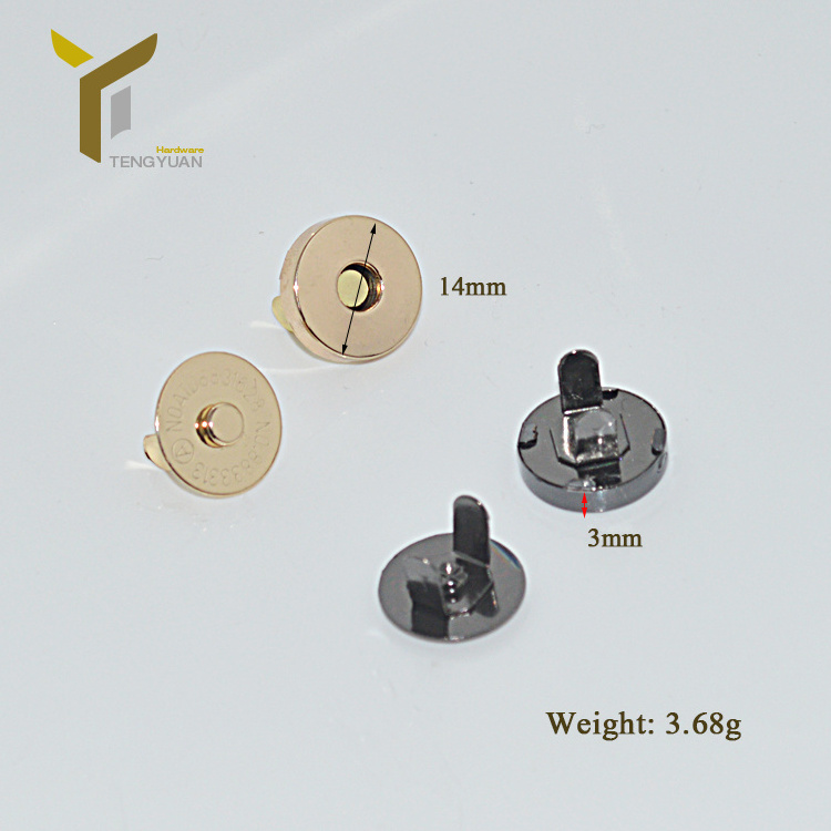 Wholesale 14mm Magnetic Button for bag and clothing Magnetic push metal Button