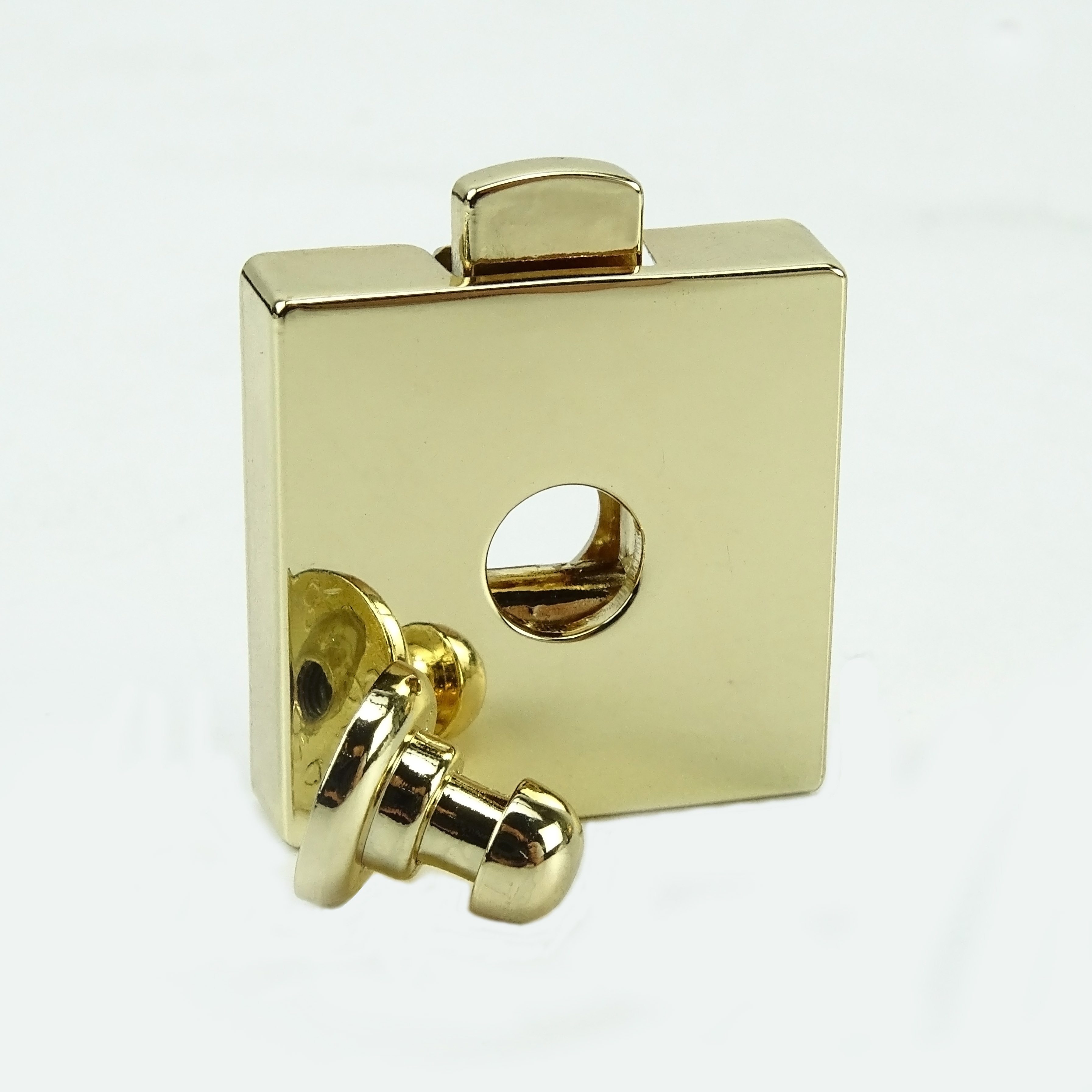 Handbag Hardware Accessories Purse Closure Clasp Metal Press Purse Lock Gold Bag Push Lock