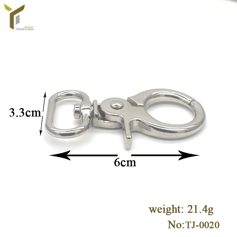 Wholesale High End Handbag/Purse metal big Snap Hook accessories Nickel trigger swivel Snap Hook