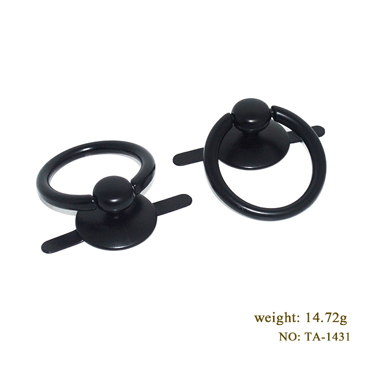 High-end hand bag making decorative accessories round shape metal hardware for bag parts