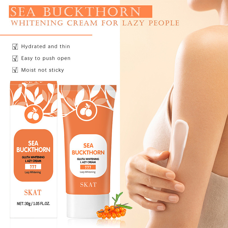 Moisturizing, brightening and repairing damaged skin with Sea Buckthorn Glutamate Whitening Cream for Fine Lines