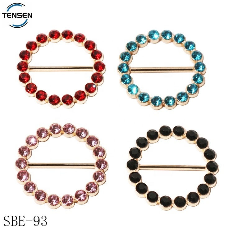 Good quality garment metal buckle sliders gold plated underwear accessories rhinestone clasp adjustable pearl shoes connector