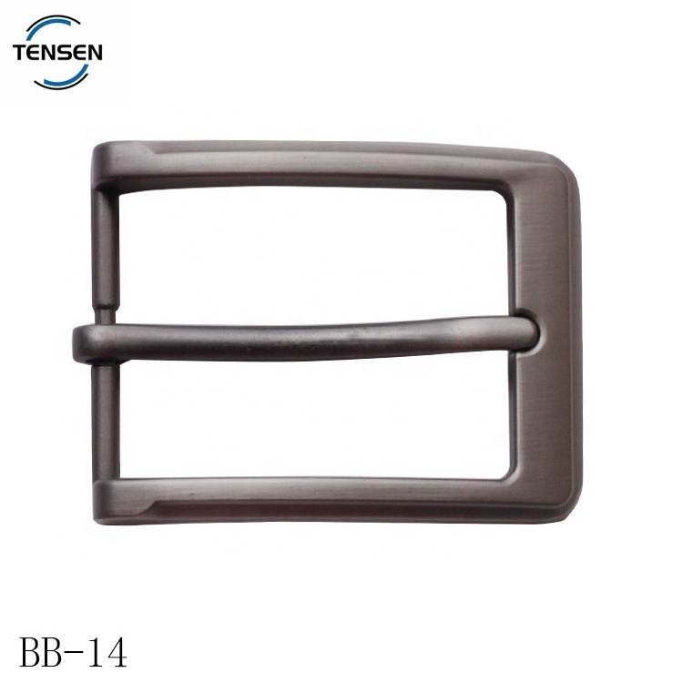 Wholesale fabric covered belt buckle manufacturer gunmetal branded leather adjustable pin buckle