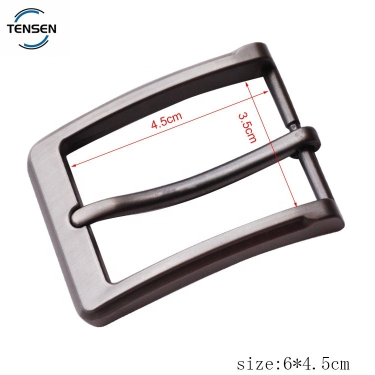 Wholesale fabric covered belt buckle manufacturer gunmetal branded leather adjustable pin buckle